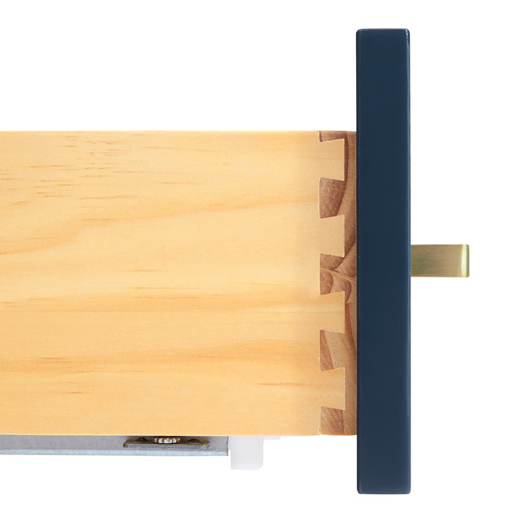 Midnight Blue 60" Solid Wood Freestanding Vanity Cabinet