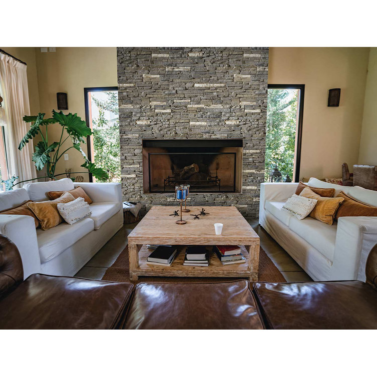 Colorado 44" Iced Coffee Faux Stone Wall Panel