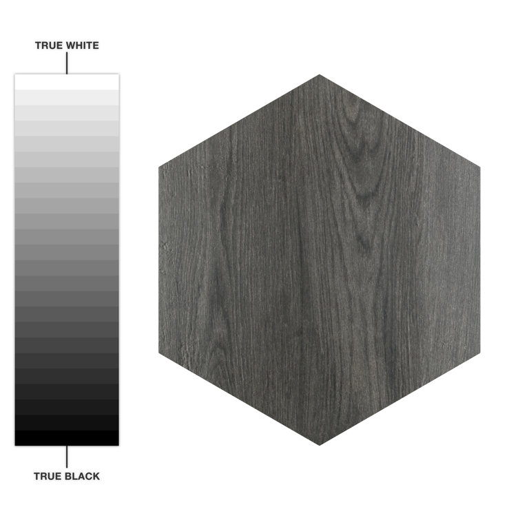 Natura Hex Nero 14" x 16.25" Porcelain Wood Look Tile