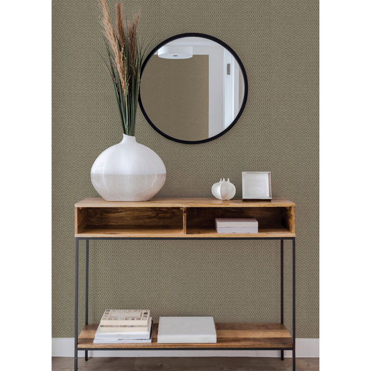 Brown Grasscloth Non-Pasted Washable Wallpaper Roll