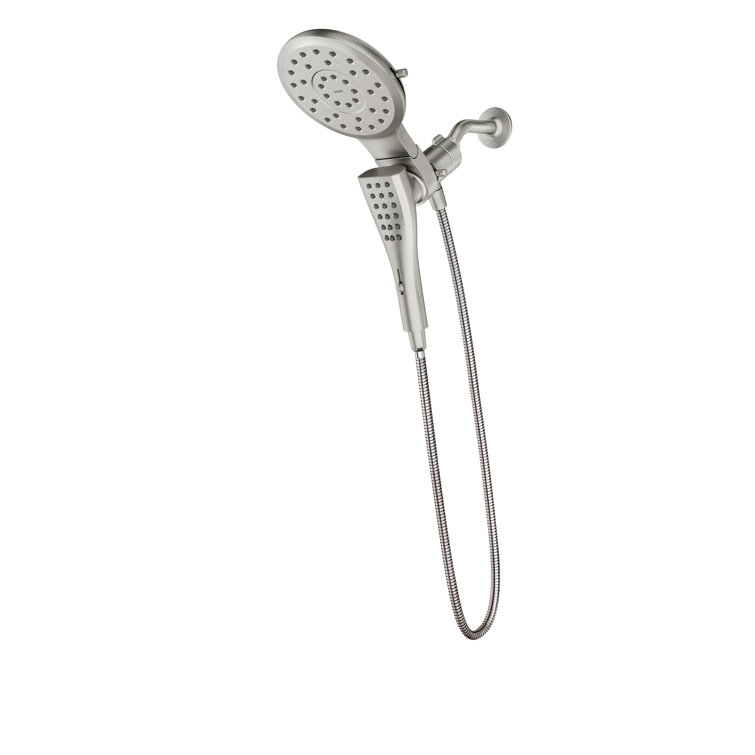 Brushed Nickel Multi-Function Rain Shower Head with Handshower
