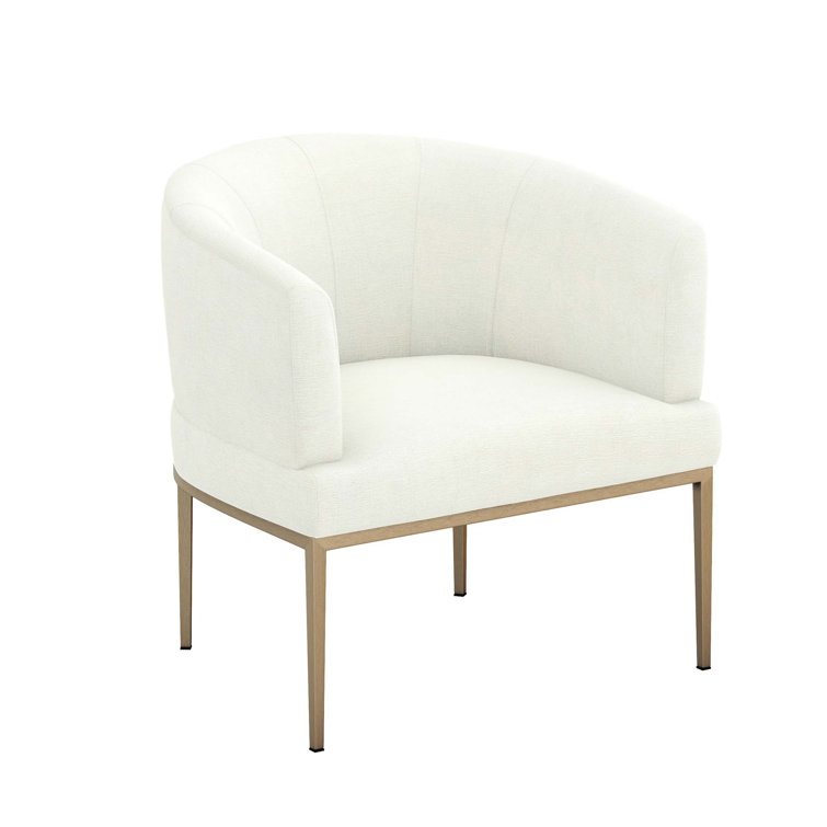 Martine Azure Bronze Shell-Inspired Living Room Chair