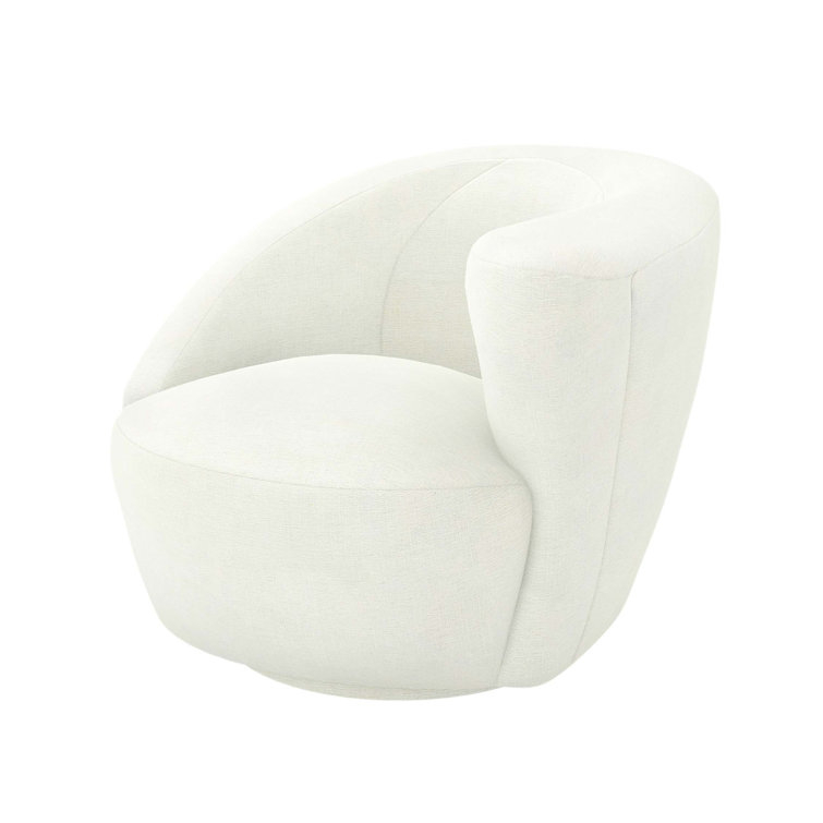 Azure Shell Swivel Armchair with Manufactured Wood Frame