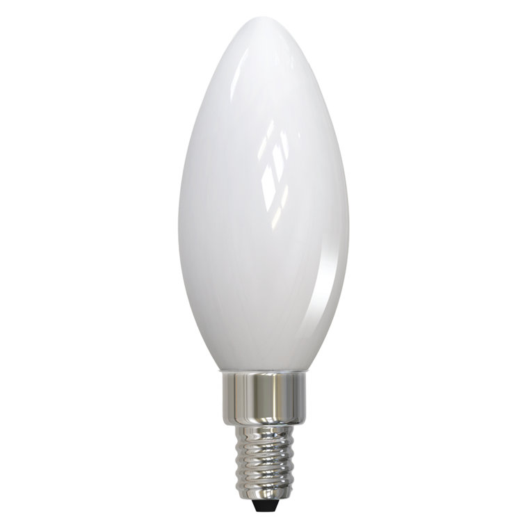 Milky White Dimmable LED Candelabra Bulbs, 4-Pack