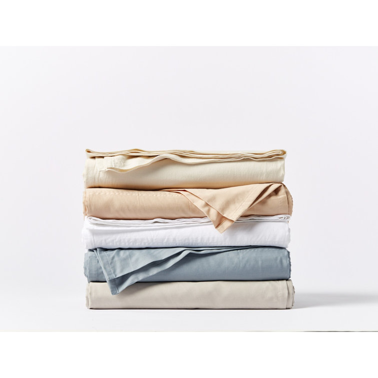Queen Undyed Organic Cotton Sateen Sheet Set