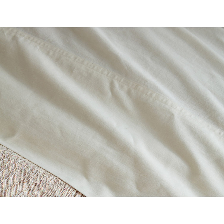 Twin Undyed Organic Cotton Sateen Flat Sheet