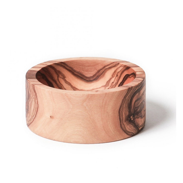 Handcrafted Olive Wood Round Soup Bowl
