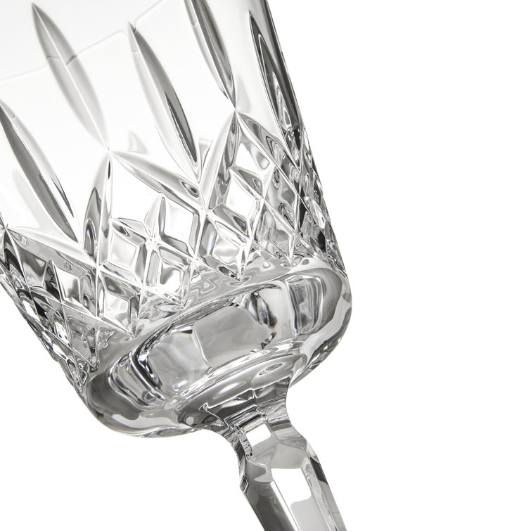 Elegant Lismore 8.5oz Crystal Wine Goblets, Set of 2