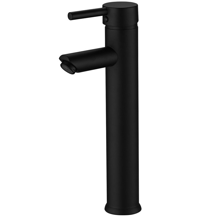 Matte Black Single Handle Vessel Sink Faucet