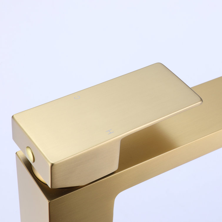 Brushed Gold Single Handle Vessel Sink Bathroom Faucet