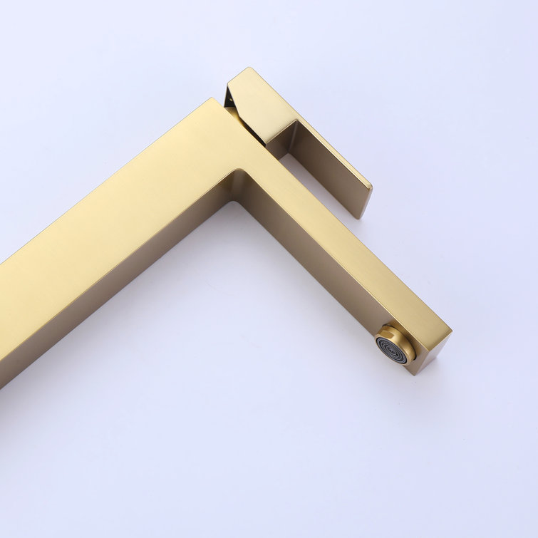 Brushed Gold Single Handle Vessel Sink Bathroom Faucet
