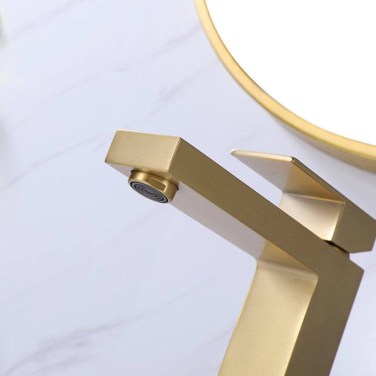 Brushed Gold Single Handle Vessel Sink Bathroom Faucet