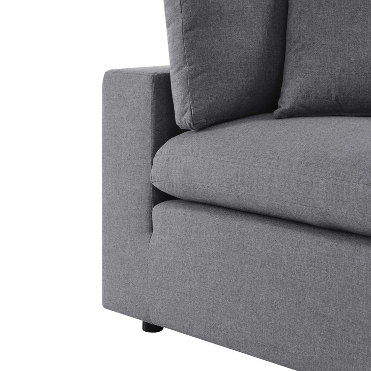 Sunbrella Gray Outdoor Armless Patio Chair with Aluminum Frame