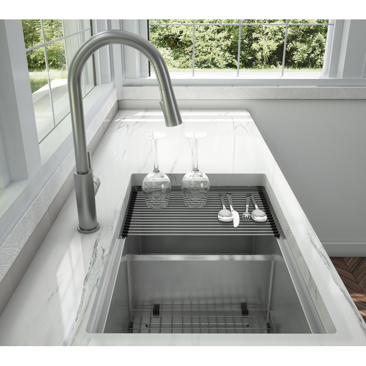 Prestige 32'' Stainless Steel Undermount Single Bowl Kitchen Sink