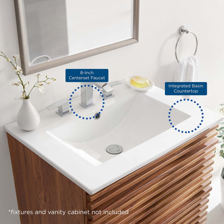 Cayman 24" White Ceramic Above-Counter Bathroom Sink