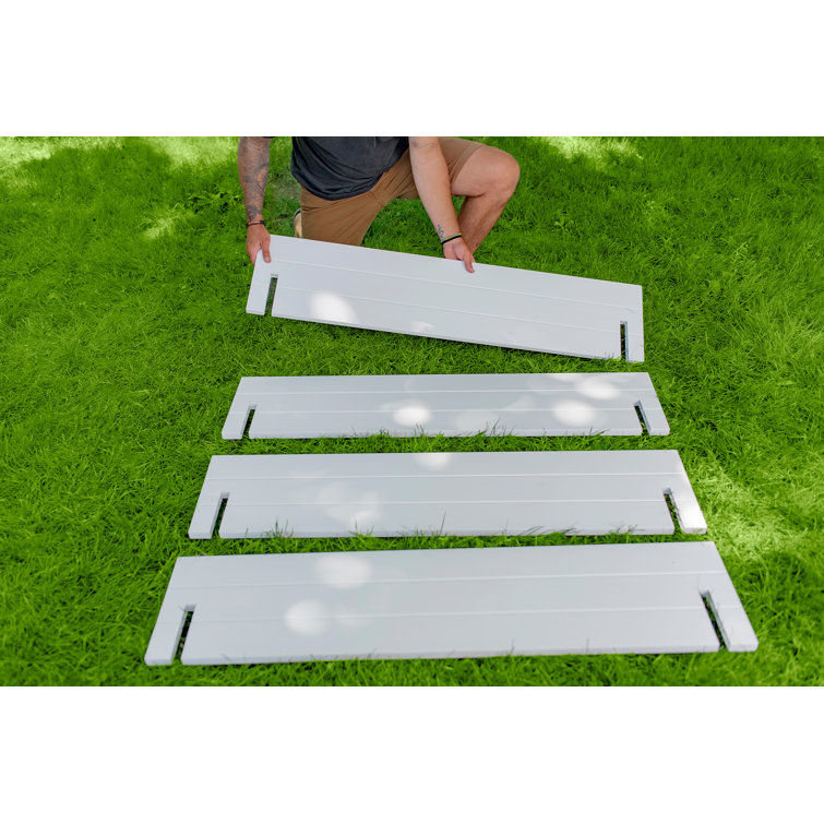 Classic Hudson 48" White Vinyl Raised Garden Bed