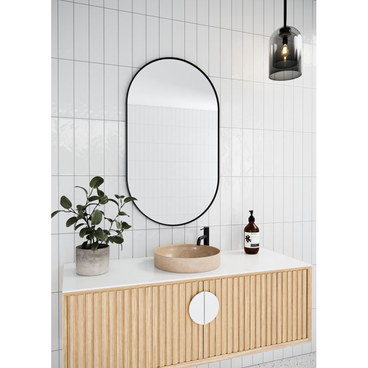Black Stainless Steel Recessed Medicine Cabinet with Mirror
