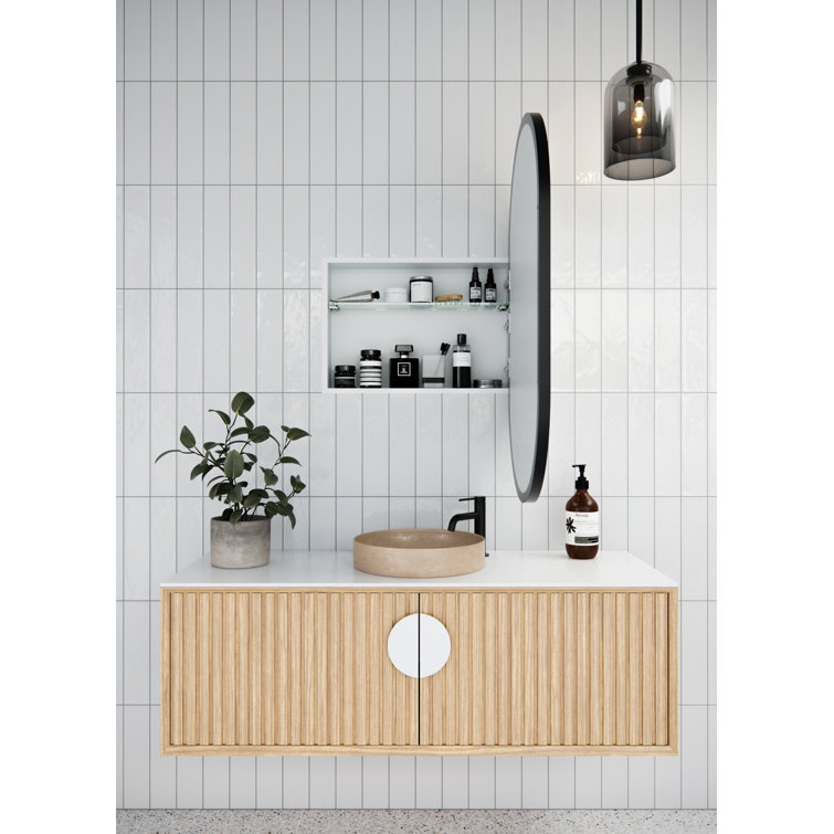 Black Stainless Steel Recessed Medicine Cabinet with Mirror