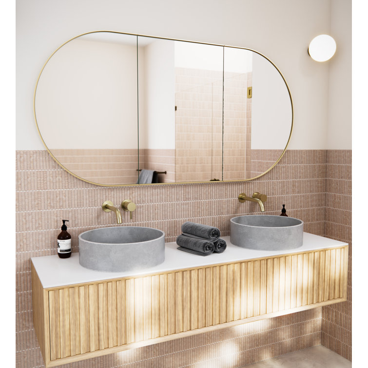 White 60" x 30" Recessed Medicine Cabinet with Adjustable Shelves
