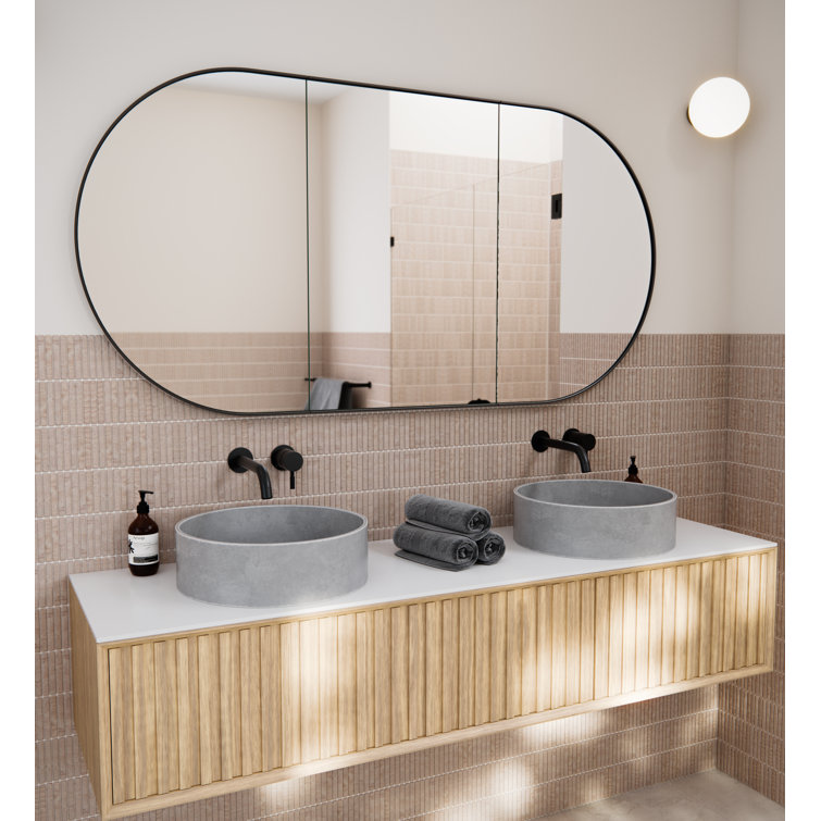 White 60" x 30" Recessed Medicine Cabinet with Adjustable Shelves