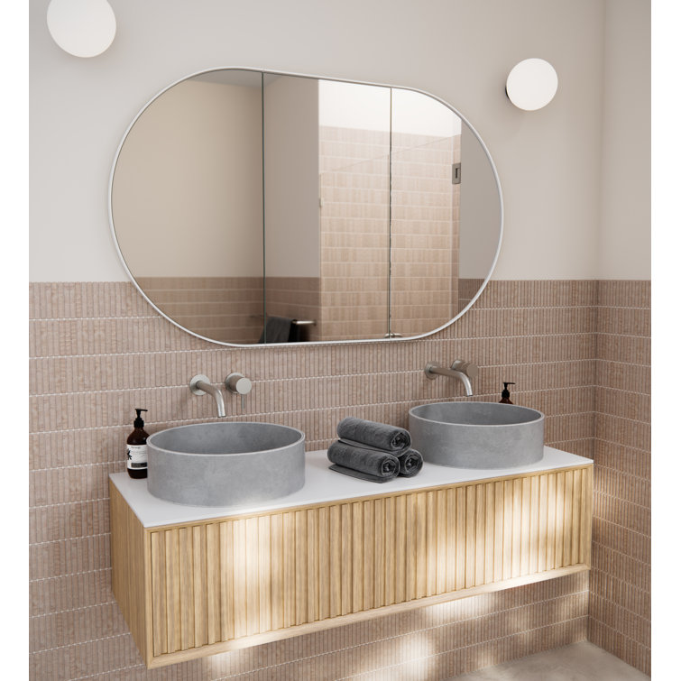 White 60" x 30" Recessed Medicine Cabinet with Adjustable Shelves