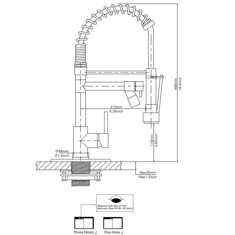 Matte Black High-Arc Kitchen Faucet with Pull-Out Spray