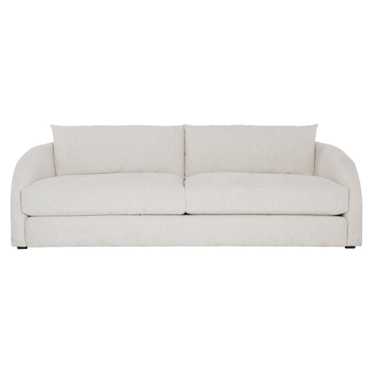 Terra 95" Cream Fabric Stationary Sofa