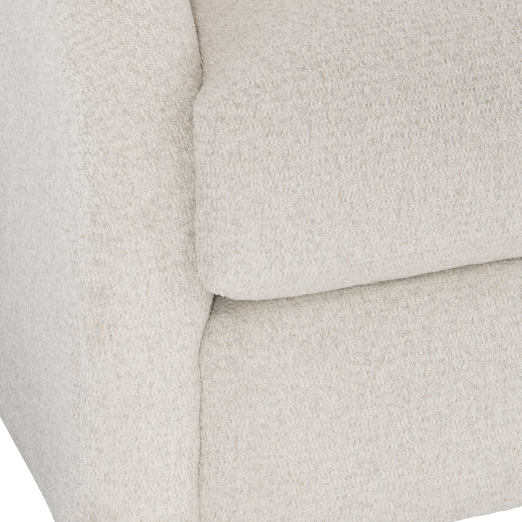Terra 95" Cream Fabric Stationary Sofa