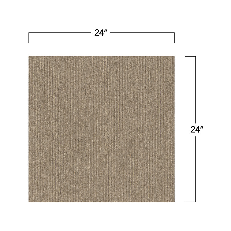 Mohawk Basics 24" x 24" Walnut PET Fiber Carpet Tiles