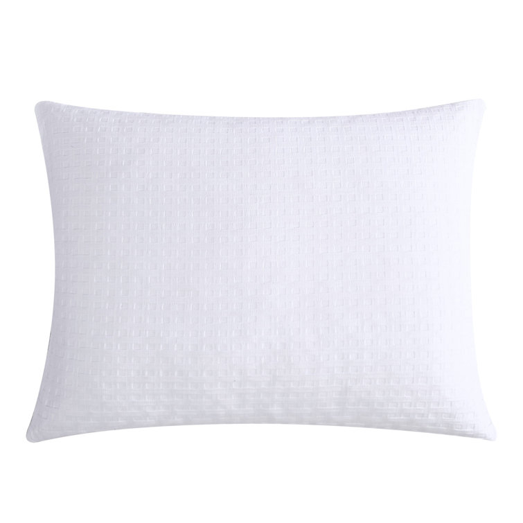 Serene Basketweave Queen Cotton Duvet Cover Set - White