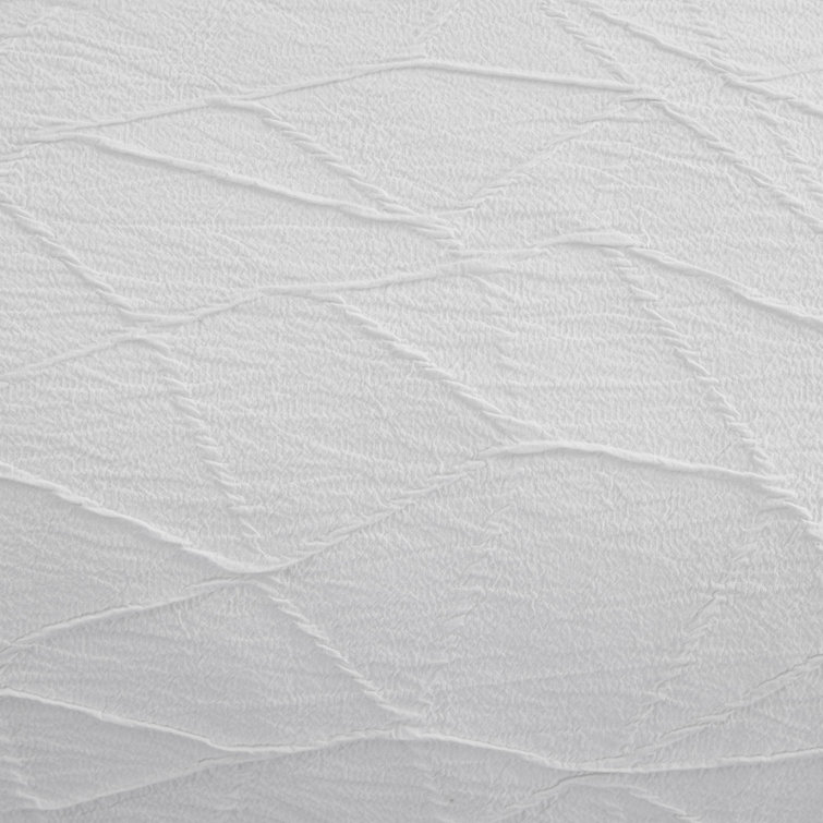 King Size White Cotton Crinkle Texture Duvet Cover Set