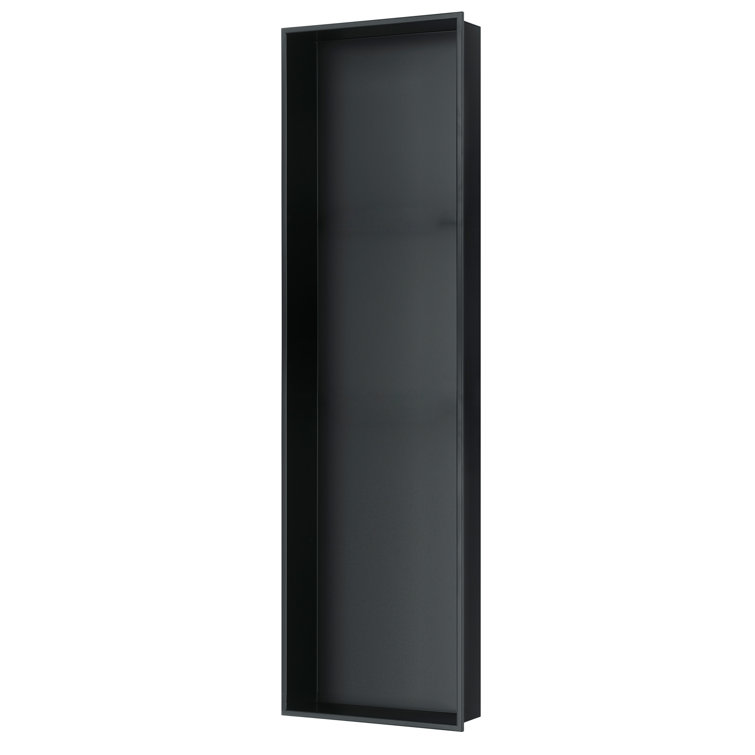 Matte Black Rectangular Stainless Steel Shower Niche