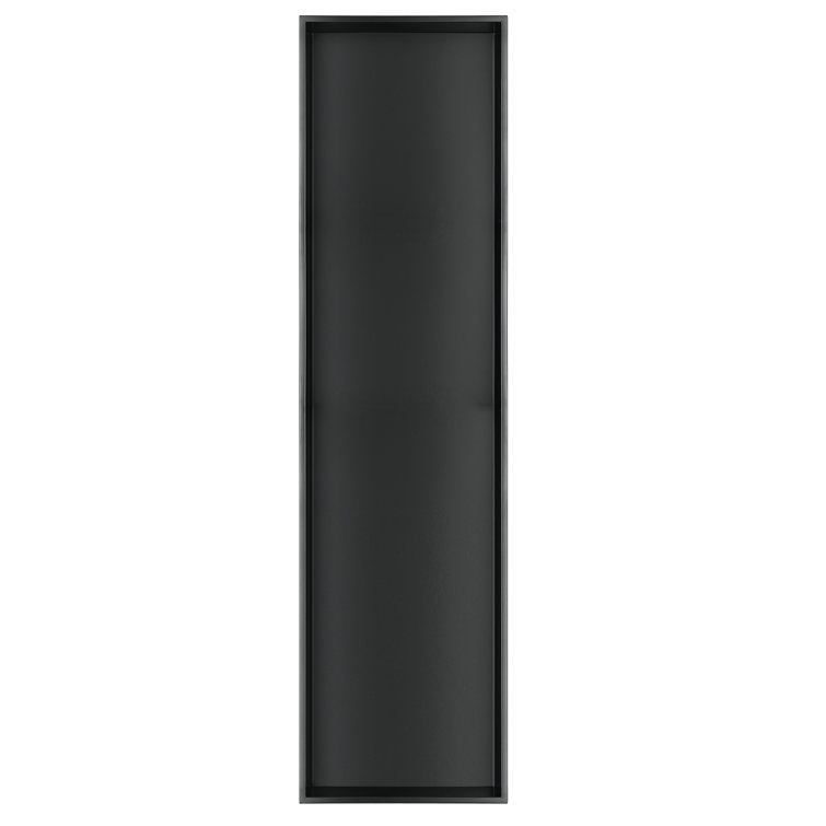 48" Matte Black Steel Recessed Shower Shelf