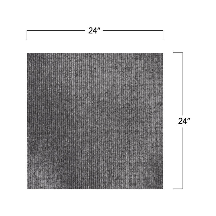 Mohawk Advance 24" x 24" Gray PET Fiber Carpet Tile