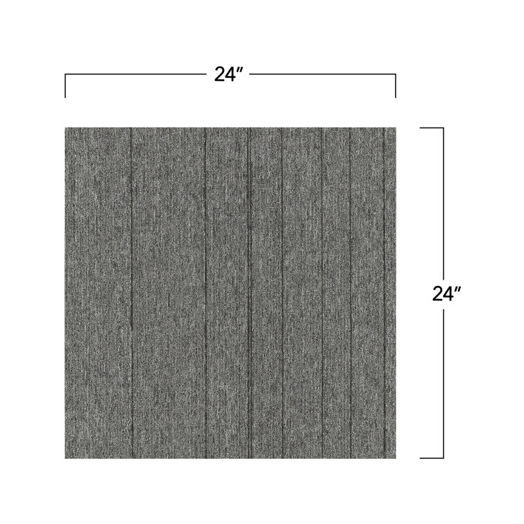 Mohawk Basics 24" x 24" Iron PET Fiber Carpet Tiles
