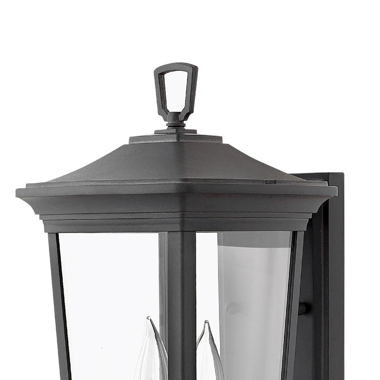 Bromley Museum Black Dual-Light Outdoor Wall Sconce in Bronze