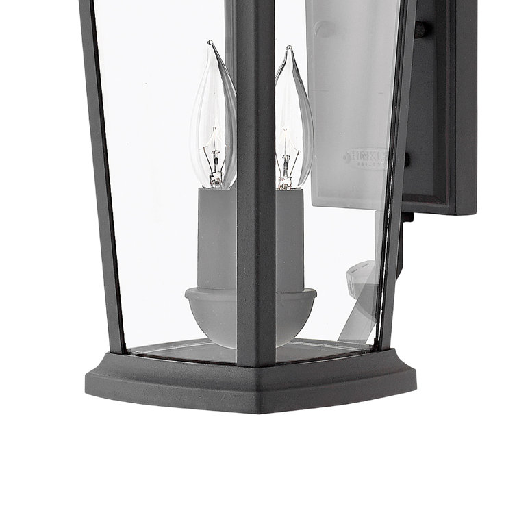 Bromley Museum Black Dual-Light Outdoor Wall Sconce in Bronze