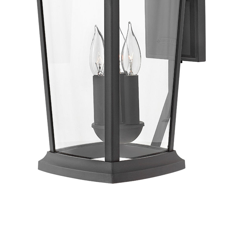 Bromley Museum Black Dual-Light Outdoor Wall Sconce in Bronze
