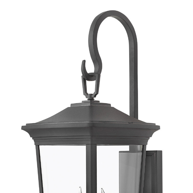 Bromley Museum Black 3-Light Outdoor Wall Lantern with Clear Glass