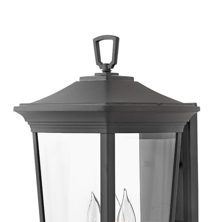 Bromley Museum Black Dual-Light Outdoor Wall Sconce in Bronze