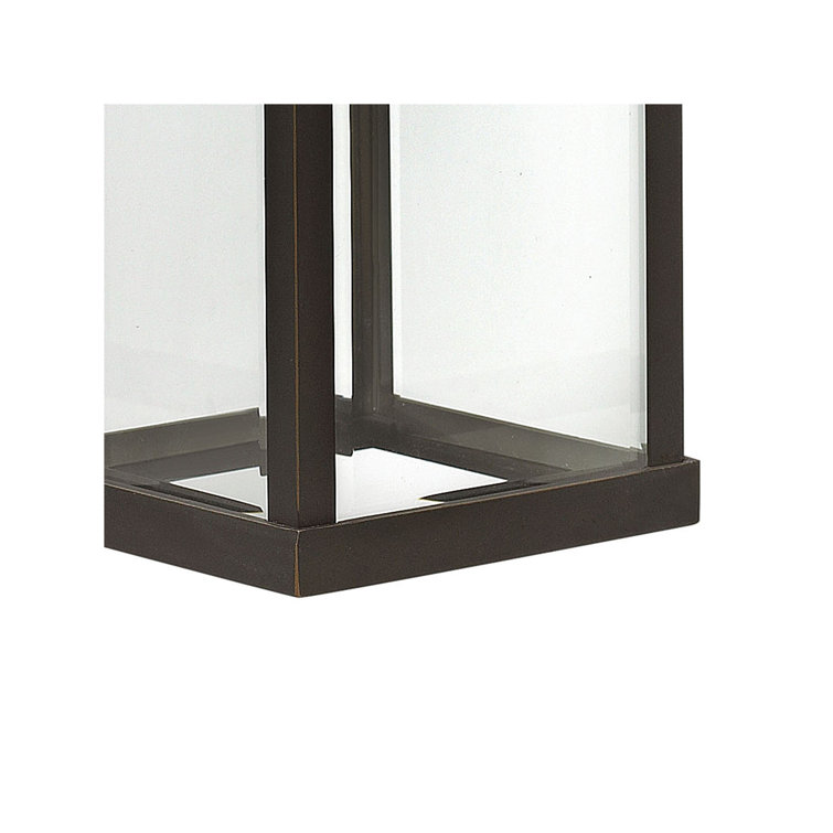 Vintage Station-Inspired Oil Rubbed Bronze Wall Lantern with Clear Beveled Glass