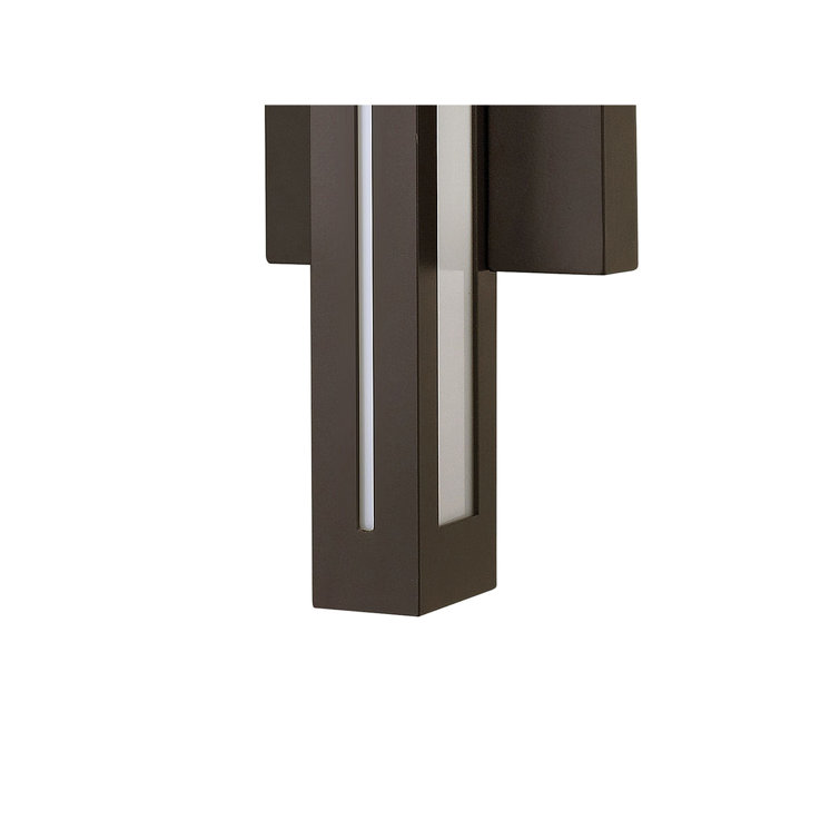 Contemporary Vue Dimmable LED Outdoor Wall Light in Bronze