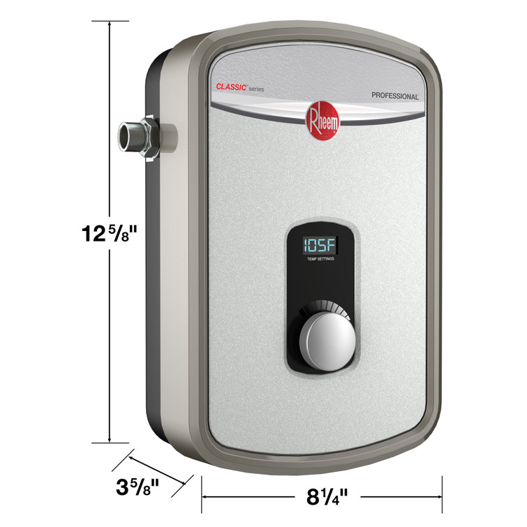 Rheem 8kW 240V Silver Tankless Electric Water Heater
