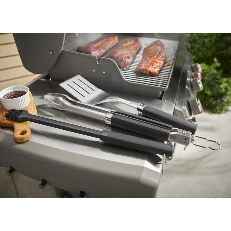 Weber Precision 3-Piece Stainless Steel Grill Tool Set
