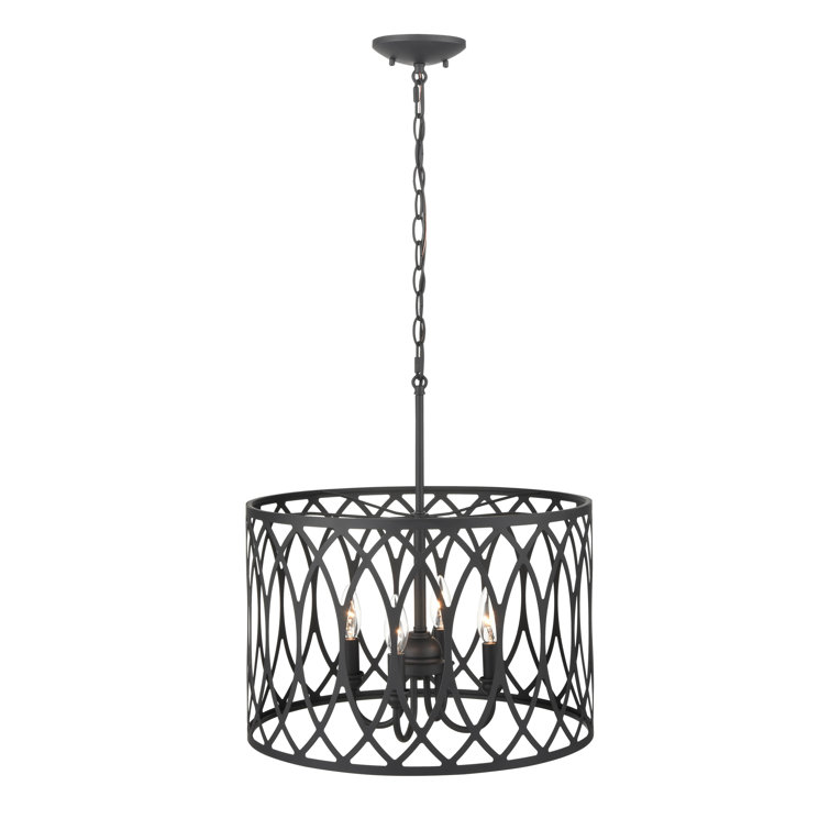 Arelyn Matte Black 4-Light Modern Island Pendant