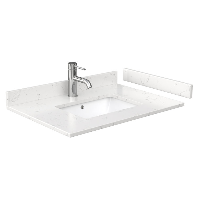 Sheffield 30'' Light Green Vanity with Carrara Marble Top