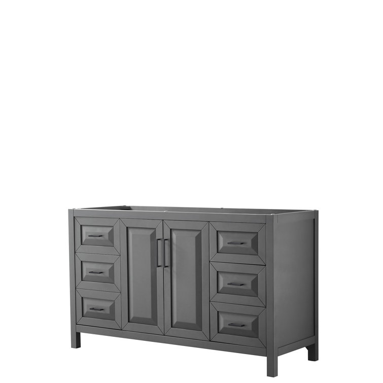Daria Elegant Dark Gray 59" Single Freestanding Vanity Base