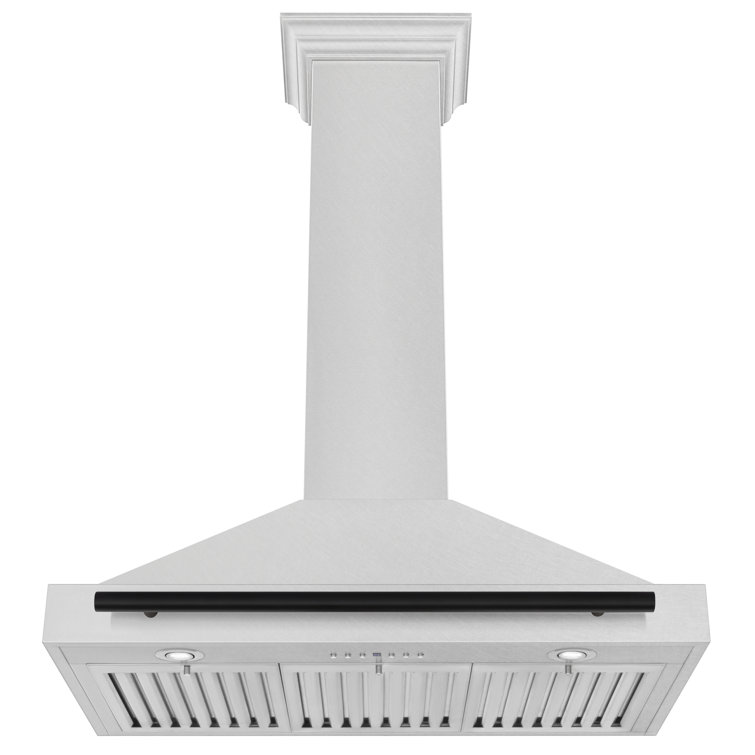 36" Stainless Steel Wall Mount Range Hood with Charcoal Filter