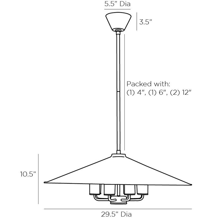 Manchester 8-Light Bronze and Glass Pendant