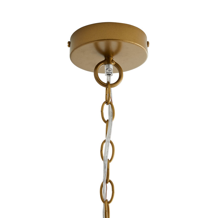 Orla Antique Brass and Rattan Pendant Light